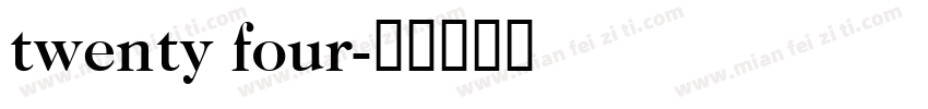 twenty four字体转换